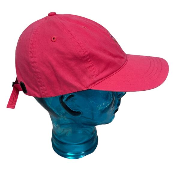 Vintage Polo Ralph Lauren Dad Strapback Hat Reddish Pink Terry Cloth Sweatband - Picture 3 of 10
